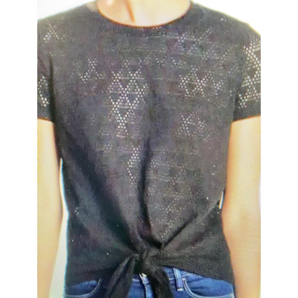 Madewell Texture & Thread XL short sleeve eyelet top